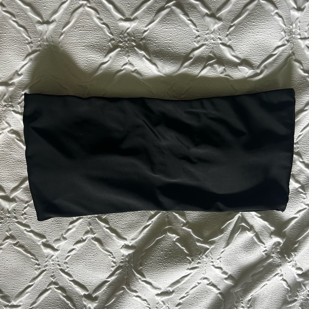 Zaful Black bandeau bikini top